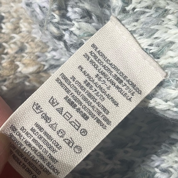 Free People Wool Alpaca Blend Knit Fringe Open Front Boho Cardigan - Picture 7 of 8